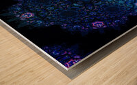 Blue Burst Wood print