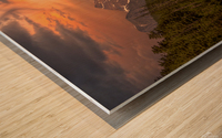 Avalanche at golden hour Wood print