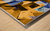 Blocks Blue and Yellow Wood print