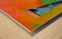 ORANGE ORCHID  Wood print