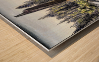 A Day on the Lake Wood print