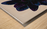 Blue Leaf Wood print