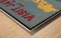 Visit Java travel poster Wood print