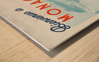 Bienvenue a Monaco poster Wood print