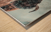Plowing Through the Snowstorm Wood print