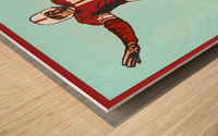 Vintage Oklahoma Football Player Art Wood print