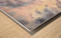 Field and clouds 2 Wood print