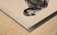 Eagle Reflecting Wood print