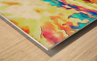 Naples Pier Colorama Water Color Style Wood print