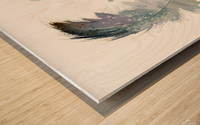 Gray feathers Wood print