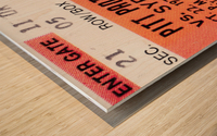 1977 Pittsburgh Panthers vs. Syracuse Football Ticket Print Wood print