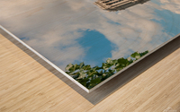 Notre Dame de Paris against blue sky Wood print
