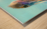 Dockside Pastel Pelican  Wood print