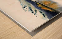 Autumn Mountain Square Wood print