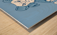 UNC Leaning Ram Art Wood print