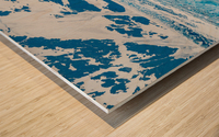 The Hubbard glacier near Valdez in Alaska on cloudy day Wood print