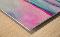 Pink Aqua Paradise Beach Wood print