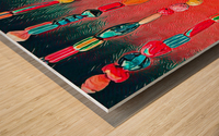 Hanging Beads Abstract Wood print