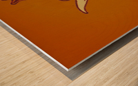 1960 Texas Longhorn Cartoon Art Wood print