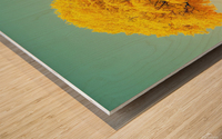 Yellow Tree Wood print