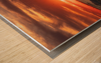 NC Beach Sunset Wood print