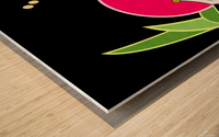 Stylized Abstract Flamingo Wood print