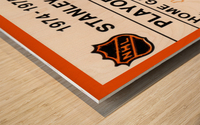 1974 Philadelphia Flyers Ticket Stub Art Wood print