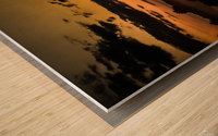 Nature Photography - Smokey Sunset - Wentzville MO Wood print