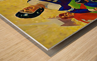 1938 Lon Keller Remix Football Art  Wood print