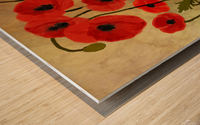 Orange Poppies  Wood print