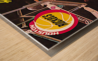 1985 houston rockets art Wood print