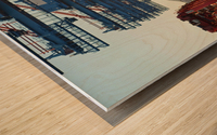 Harbor Cranes Wood print