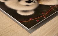 Fantasy Fluffy Tiny Polar Teddy Bear Wood print