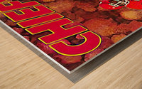 Retro Kansas City Chiefs Football Art Wood print