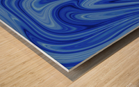 Blue and White Abstract Wood print