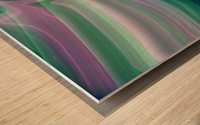Purple and Green Abstract Wood print