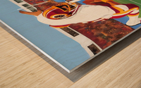 Retro 1980s Washington Redskins Football Art Wood print