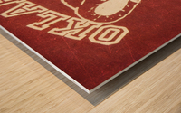 Retro Eighties Oklahoma Sooners Art Wood print