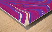Wild Berry Acrylic Pour Wood print