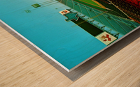 Retro Arlington Stadium Ballpark Art Wood print