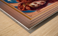 The Sisters Red AI Digital Artwork by Xzendor7 Wood print