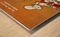 Bucky Badger and Oregon Duck Cartoon Art Wood print