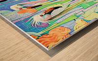 Flamingo Follies Wood print