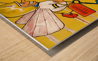 1957 Georgia Tech vs. Georgia Cartoon Art Wood print