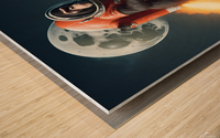 Ape to the moon 2 Wood print
