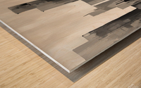 Abstract city Wood print