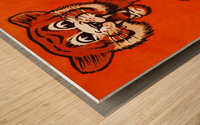 Vintage Princeton Tiger Mascot Art Wood print