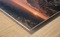 Sunrise on the Rocks of the Saxon Switzerland Wood print