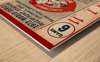 1972 Reds World Series Ticket Stub Remix Wood print