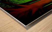 The Green Forest Wood print